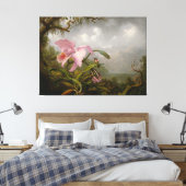 MARTIN J. HEADE - Orchid and Hummingbird - c. 1885 Leinwanddruck (Insitu (Schlafzimmer))