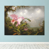 MARTIN J. HEADE - Orchid and Hummingbird - c. 1885 Leinwanddruck (Insitu (Holzboden))