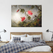 MARTIN J. HEADE - Passion Blume und Hummingbirds Leinwanddruck (Insitu (Schlafzimmer))