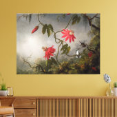 MARTIN J. HEADE - Passion Blume und Hummingbirds Leinwanddruck (Insitu (Wohnzimmer))
