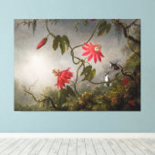 MARTIN J. HEADE - Passion Blume und Hummingbirds Leinwanddruck (Insitu (Holzboden))