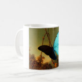 Martin Johnson Heade Blauer Morpho-Schmetterling Kaffeetasse (Vorderseite Links)