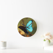 Martin Johnson Heade Blue Morpho Butterfly Runde Wanduhr (Zuhause)