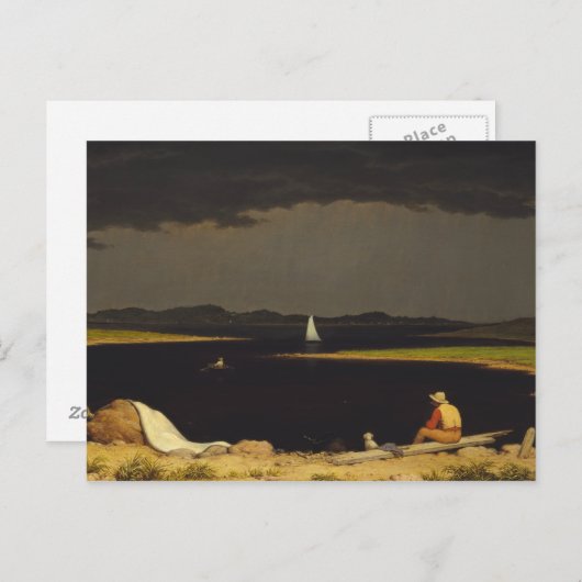 Martin Johnson Heade - Gewitter nähern Postkarte (Vorne/Hinten)