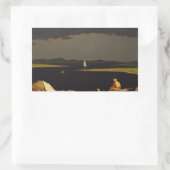 Martin Johnson Heade - Gewitter nähern Rechteckiger Aufkleber (Tasche)
