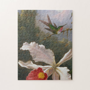 Martin Johnson Heade - Hummingbirds Over A White Puzzle