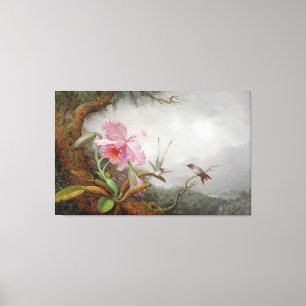 MARTIN JOHNSON HEADE - Hummingvögel und Orchideen Leinwanddruck