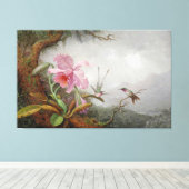 MARTIN JOHNSON HEADE - Hummingvögel und Orchideen  Leinwanddruck (Insitu (Holzboden))