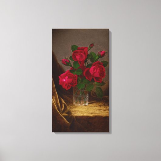 Martin Johnson Heade Jacqueminot Rose Leinwanddruck (Vorderseite)