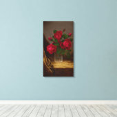Martin Johnson Heade Jacqueminot Rose Leinwanddruck (Insitu (Holzboden))