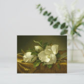 Martin Johnson Heade - Magnolias auf Gold Velvet Postkarte (Stehend Vorderseite)