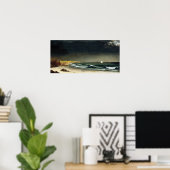 Martin Johnson Heade nähert Storm Beach Poster (Heimbüro)