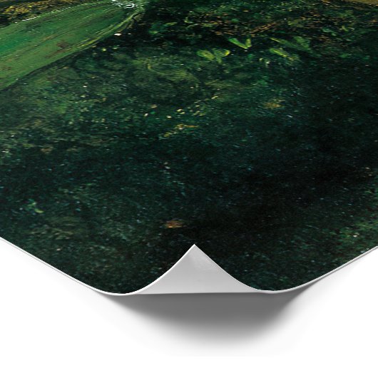 Martin Johnson Heade - Orchid mit Two Hummingbird Poster (Ecke)