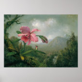 Martin Johnson Heade - Orchid mit Two Hummingbird Poster (Vorne)