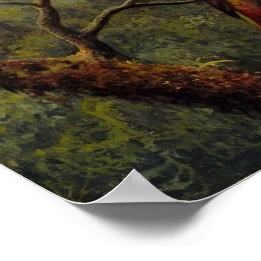 Martin Johnson Heade - Orchids und Kolibri Poster (Ecke)