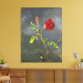 MARTIN JOHNSON HEADE - Rote Rose mit Ruby Throat - Leinwanddruck (Insitu (Wohnzimmer))