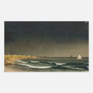 Martin Johnson Heade - Sturm nähern Rechteckiger Aufkleber