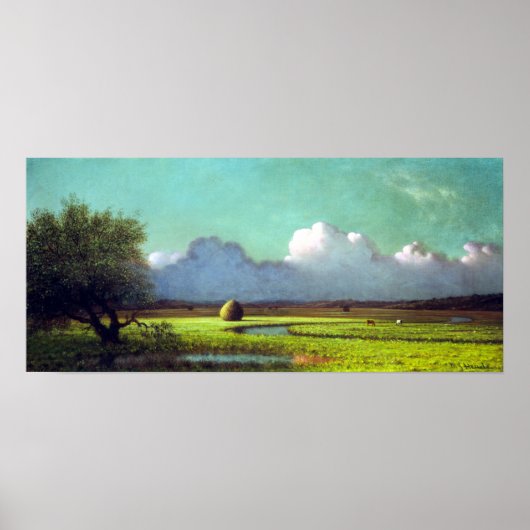 Martin Johnson Heade Sunlight Shadow Newbury Marsh Poster (Vorne)