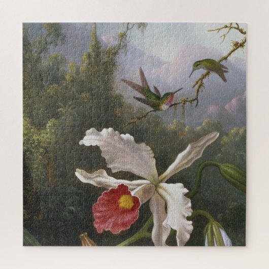 Martin Johnson Heade - zwei Kolibris Puzzle (Vertikal)