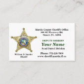 Martin Landkreis Sheriffs Office Business Card. Visitenkarte (Vorderseite)