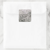 Martin Luther 2 Quadratischer Aufkleber (Tasche)