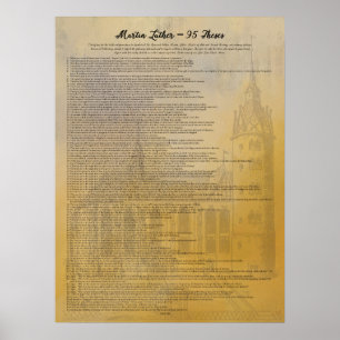 Martin Luther 95 Thesen auf englisch Poster