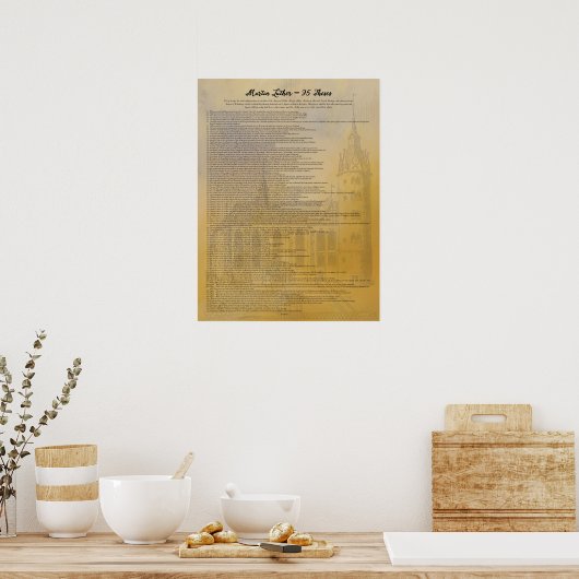 Martin Luther 95 Theses auf Englisch Poster (Küche)