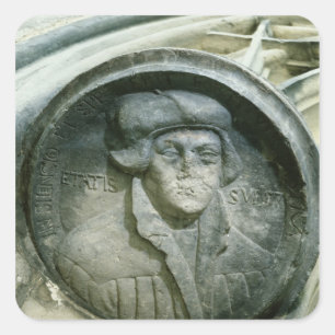 Martin Luther alterte 57 mit der des Luthers Rose Quadratischer Aufkleber