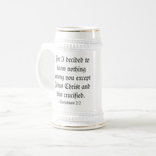 Martin Luther, der Christus bekennt, crucified Bierglas (Vorderseite Links)