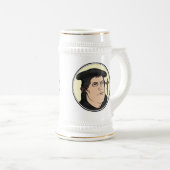 Martin Luther, der Christus bekennt, crucified Bierglas (VorderseiteRechts)