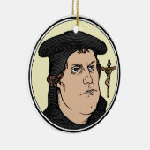 Martin Luther, der Christus bekennt, crucified Keramik Ornament (Rechts)