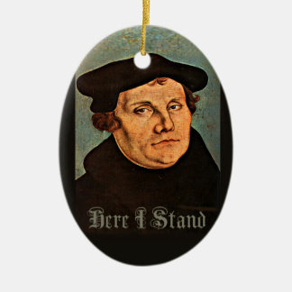 Martin Luther, hier, das ich stehe Keramikornament