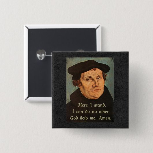 Martin Luther Hier Stand Quotation Button (Vorne & Hinten)