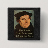 Martin Luther Hier Stand Quotation Button (Vorderseite)