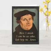 Martin Luther, hier stehe ich für religiöse Auszei Karte (Gelbe Blume)