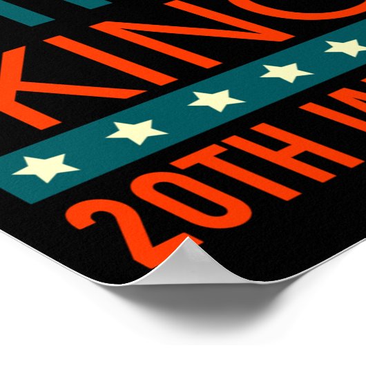 Martin Luther King 20. Januar Sticker Poster (Ecke)