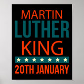 Martin Luther King 20. Januar Sticker Poster (Vorne)