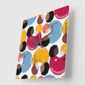 Martin Luther King Day, Gleichheit und Brüderlichk Quadratische Wanduhr (Winkel)