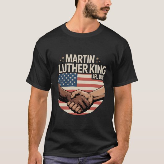 Martin Luther King Jr Day Unity Handshake T-Shirt (Vorderseite)