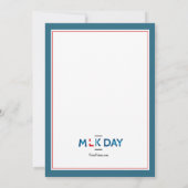 Martin Luther King Jr. Einladung (Rückseite)