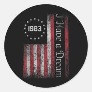 Martin Luther King Jr. Tag habe ich einen Traummei Runder Aufkleber