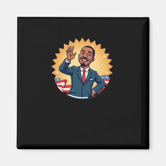 Martin Luther King Mlk Day Black History Sticker Magnet (Vorne)