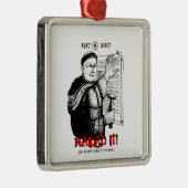 Martin Luther nagelte es! Silbernes Ornament (Rechts)