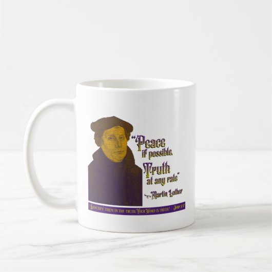 Martin Luther Peace und Wahrheit Kaffeetasse (Links)