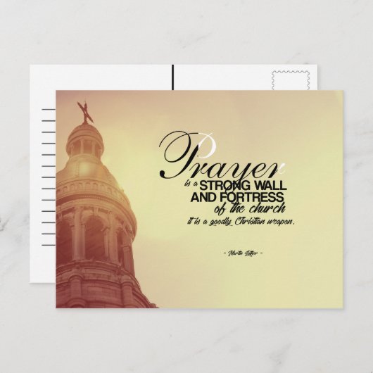 Martin Luther - Prayer Postkarte (Vorne/Hinten)