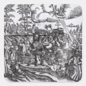 Martin Luther Quadratischer Aufkleber (Vorderseite)