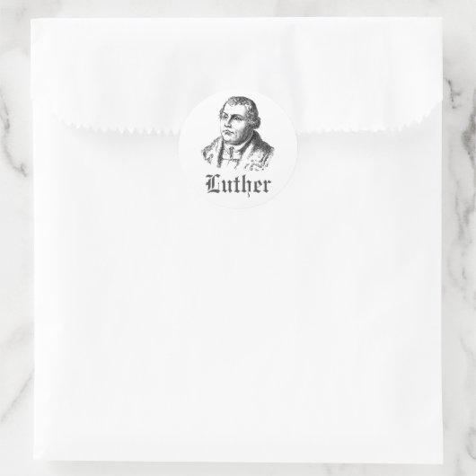 Martin Luther Runder Aufkleber (Tasche)
