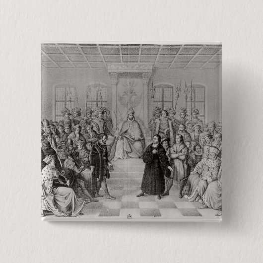 Martin Luther vor Charles V Button (Vorderseite)