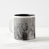 Martin Luther vor Charles V Zweifarbige Tasse (Vorderseite Links)