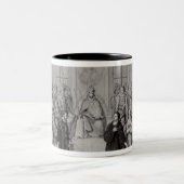Martin Luther vor Charles V Zweifarbige Tasse (Mittel)